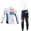 Set Fietsshirt Lange Mouw + Lange Koersbroek 2025 BORA-Hansgrohe Bull Zwart Rood